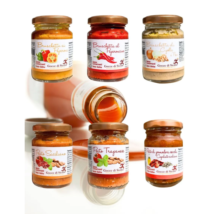 Piccolini Box, gift basket with 90 gram organic cream pâté and pesto