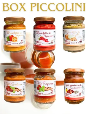 Piccolini Box, gift basket with 90 gram organic cream pâté and pesto