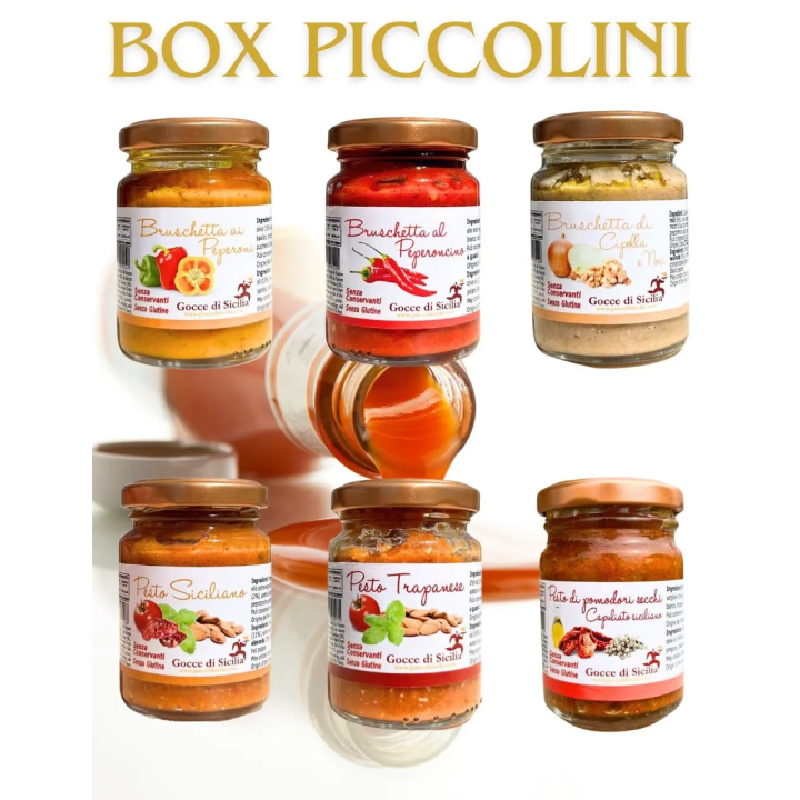 Piccolini Box, gift basket with 90 gram organic cream pâté and pesto