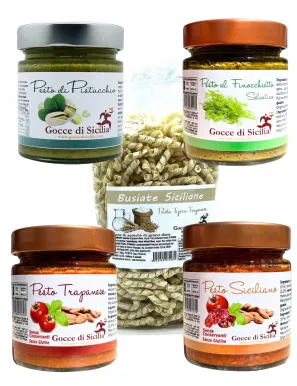 Gift box with tasting of Sicilian first courses by Gocce di Sicilia.
