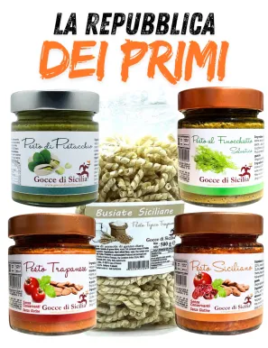 Gift box with tasting of Sicilian first courses by Gocce di Sicilia.