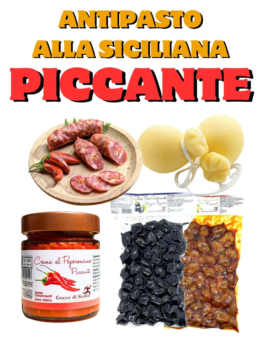 Box Antipasto Siciliano Piccante, base per aperitivi fatti in casa