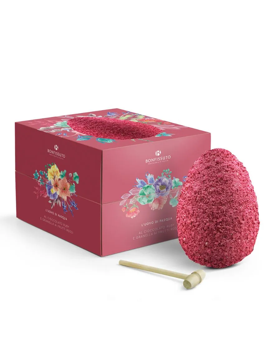 Ruby Chocolate Artisan Easter Egg from Pasticceria Bonfissuto