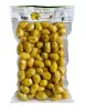 Green olives for aperitif, stored in 300g vacuum bag.