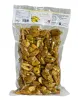 Delicate pitted Green Olives, stored in 300g vacuum bag.