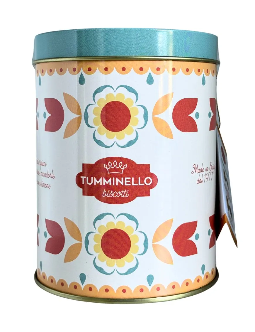 Elegant Primavera Tin with Pistachio and Mandarin Filled Sweets - Tumminello