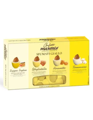 Maxtris Yellow Shaded Confetti with Assorted Flavours - 1 Kg Pack