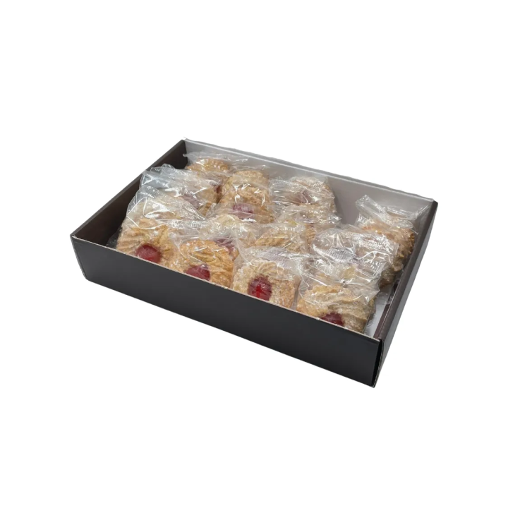 Almond pastries with cherry, typical Sicilian almond sweets