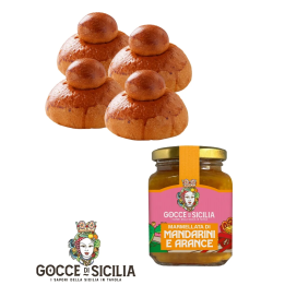 Box with Tuppo with Jam - with four brioches and jam