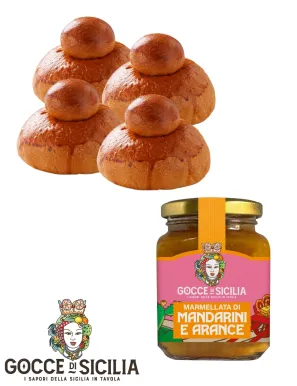 Box col Tuppo - La tua brioche con la Marmellata di Mandarini e Arance