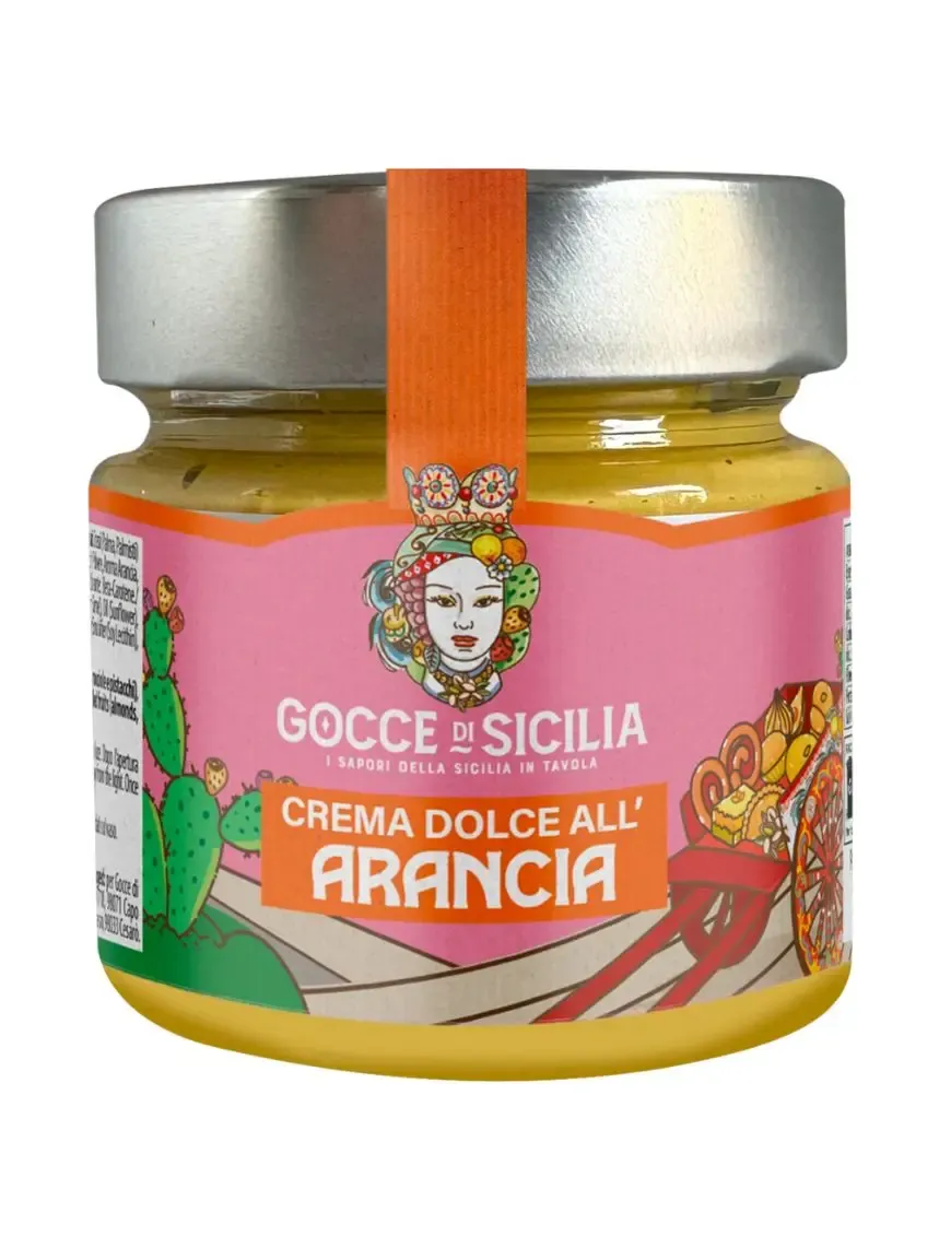 Sweet cream spreadable with orange