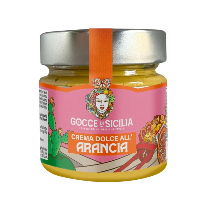 Sweet cream spreadable with orange