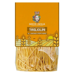 Handmade Tagliolini - Sicilian pasta flavored with lemon and black pepper