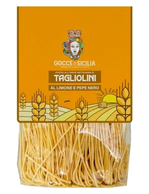 Handmade Tagliolini - Sicilian pasta flavored with lemon and black pepper
