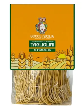 Handmade Pistachio Tagliolini - pasta flavored with 5% pistachio