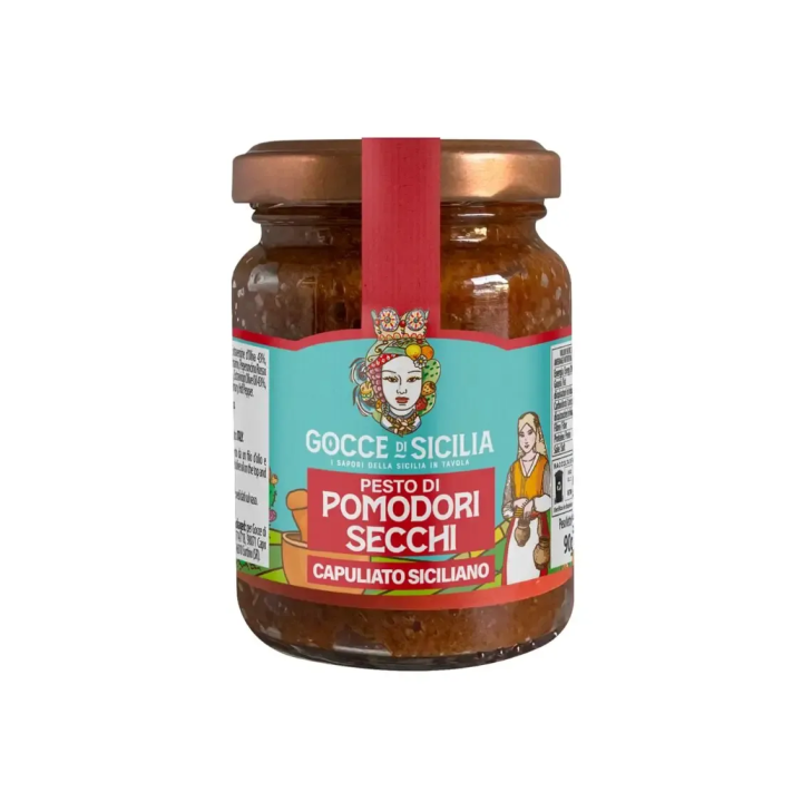 Sicilian capuliato. Pesto of dried tomatoes. 90 gr pot.