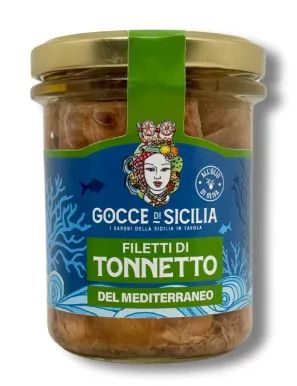 Filetti di Tonnetto del Mediterraneo in olio d'oliva 200 gr