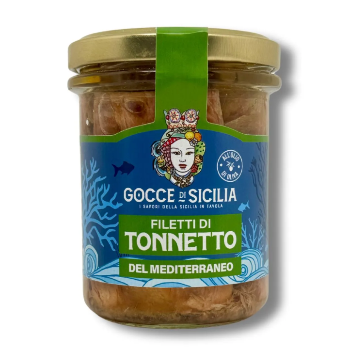 Filetti di Tonnetto del Mediterraneo in olio d'oliva 200 gr