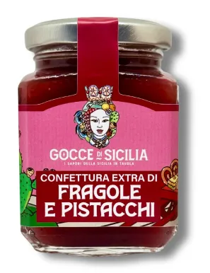 Sicilian strawberry and pistachio jam - Gocce di Sicilia