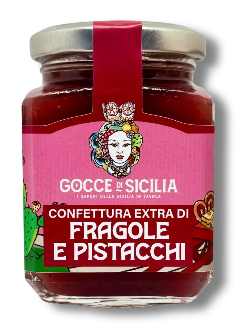 Sicilian strawberry and pistachio jam - Gocce di Sicilia