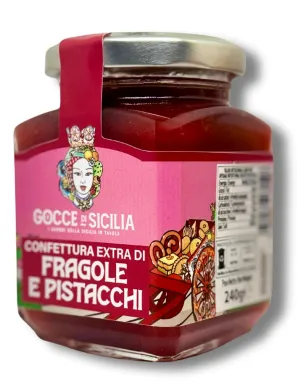 Sicilian strawberry and pistachio jam - Gocce di Sicilia