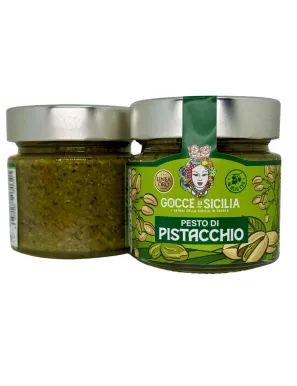 Pesto di pistacchio Gocce di Sicilia Linea Oro con 80% di pistacchio