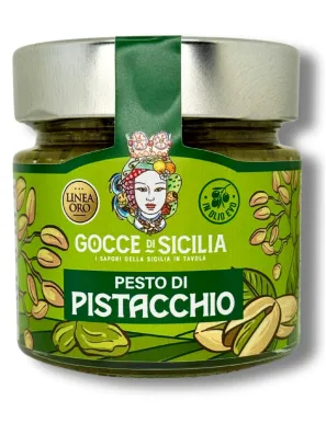 Pistachio Pesto Gocce di Sicilia Linea Oro with 80% pistachio