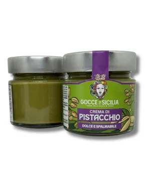 Crema dolce al pistacchio spalmabile con il 20% di pistacchio.