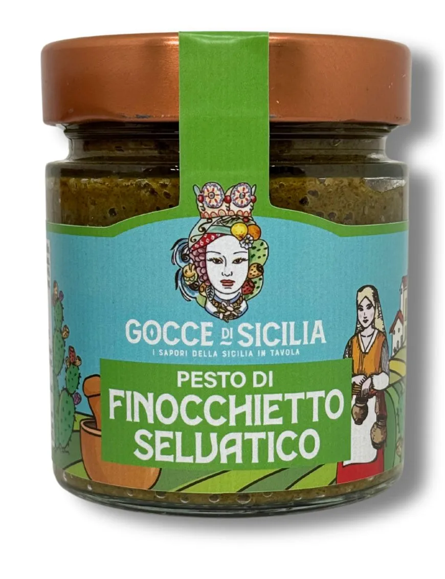 Pesto with wild fennel Gocce di Sicilia 190 grams