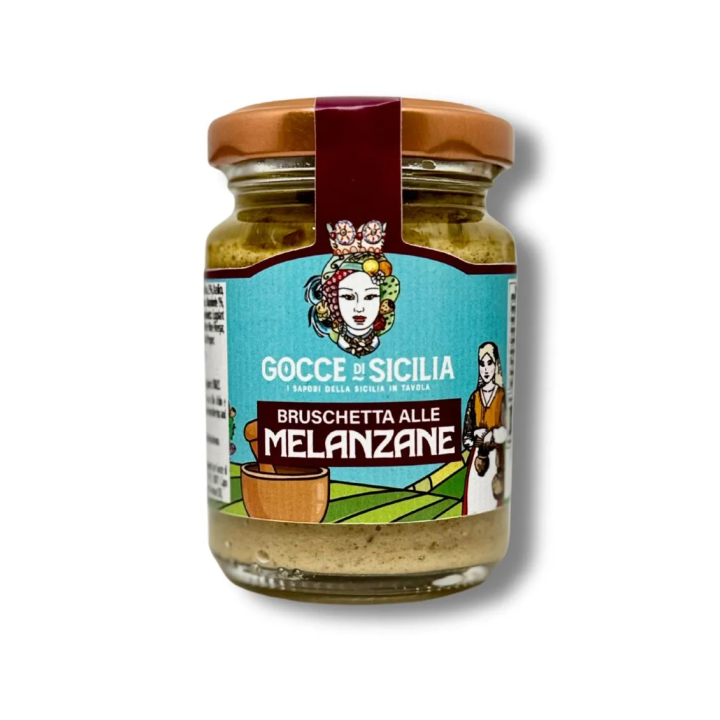 Crema di melanzane con olio extravergine da spalmare sul pane o bruschette