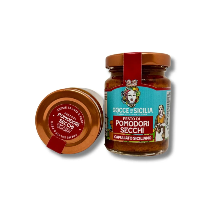 Sicilian capuliato. Pesto of dried tomatoes. 90 gr pot.