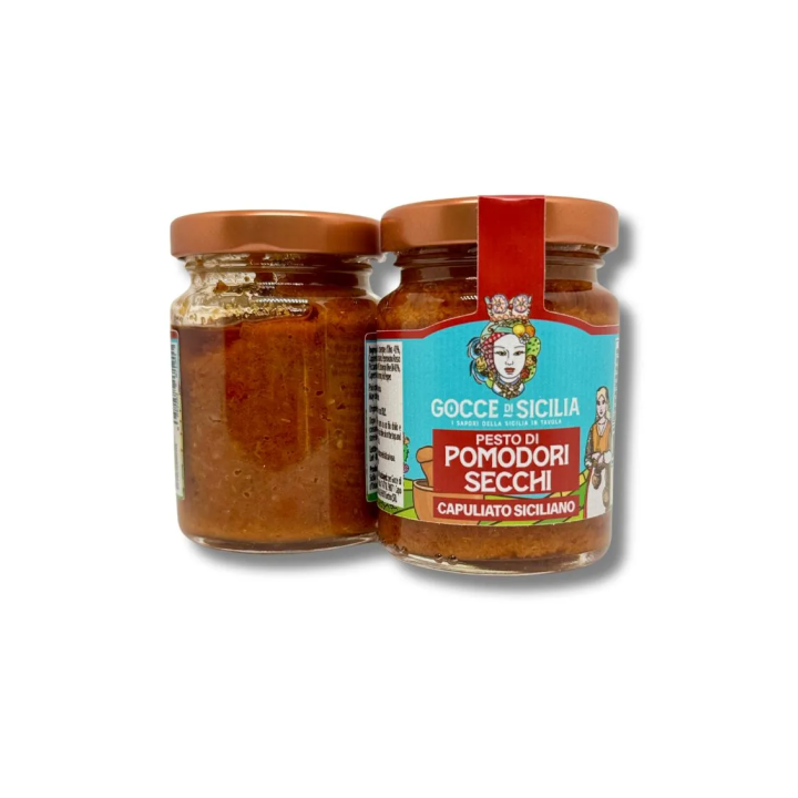 Sicilian capuliato. Pesto of dried tomatoes. 90 gr pot.