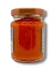 Sweet bell peppers pate spread on bread or bruschetta.