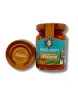 Sweet bell peppers pate spread on bread or bruschetta.