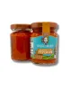 Sweet bell peppers pate spread on bread or bruschetta.