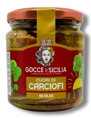 Artichoke hearts in pieces preserved in 280 grams oil