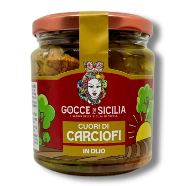 Cuori di carciofi a pezzi in conserva sott'olio da 280 grammi