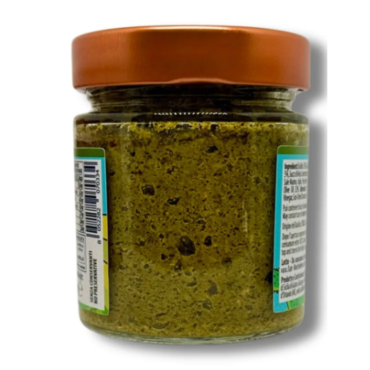 Sicilian Basil Pesto - Ready to eat. 190 grams pot.