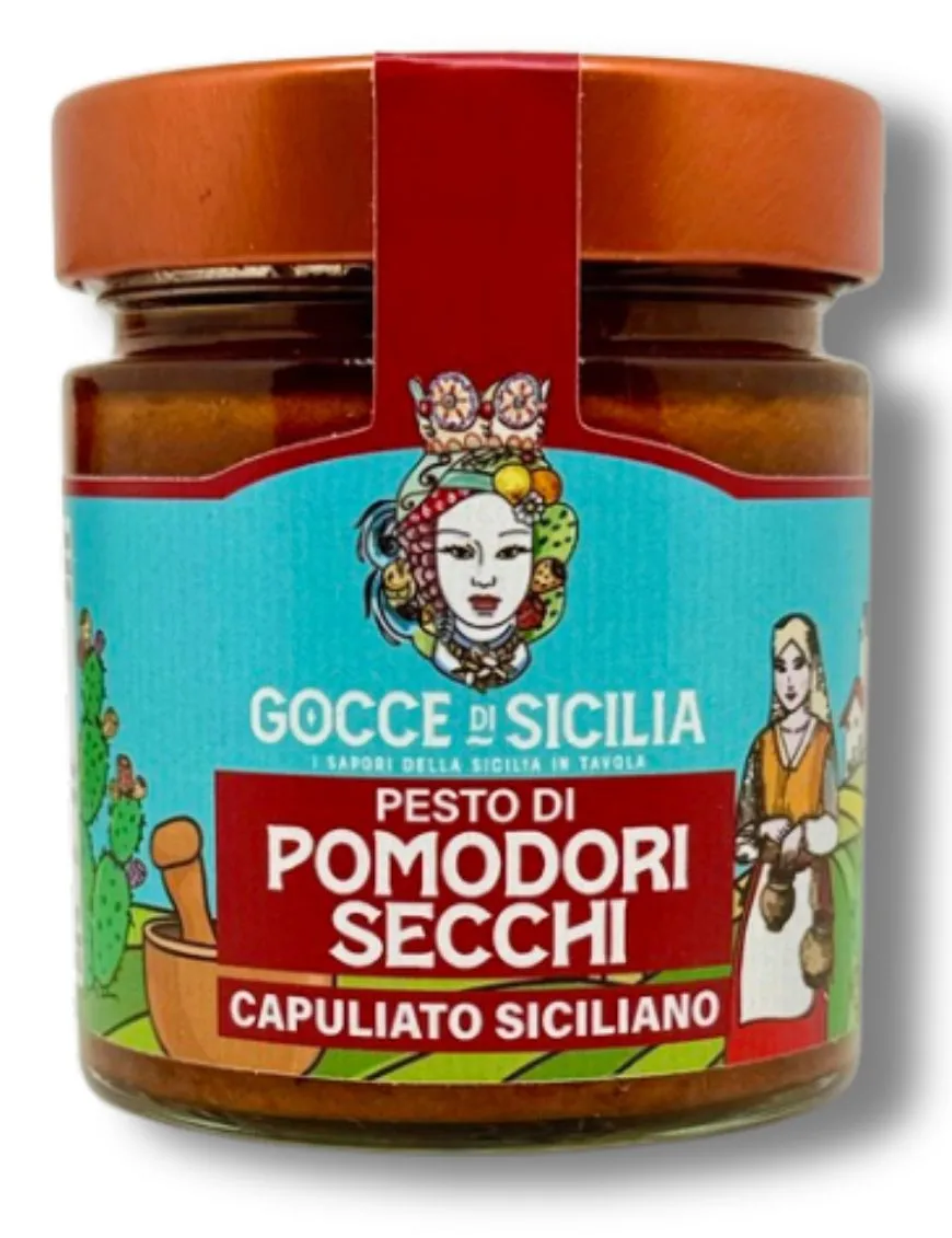 Pesto Capuliato siciliano di pomodori secchi. 190 grammi