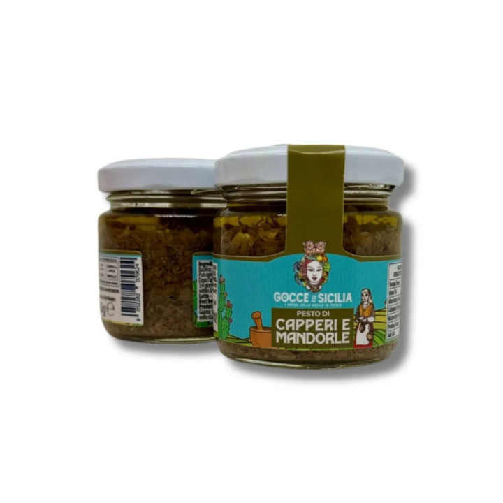 Pesto di capperi e mandorle, vasetto da 85 grammi in vendita online
