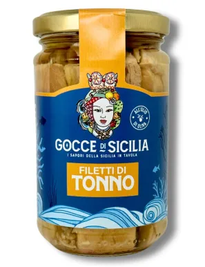 Sicilian tuna fillets in olive oil hand-processed 300 grams
