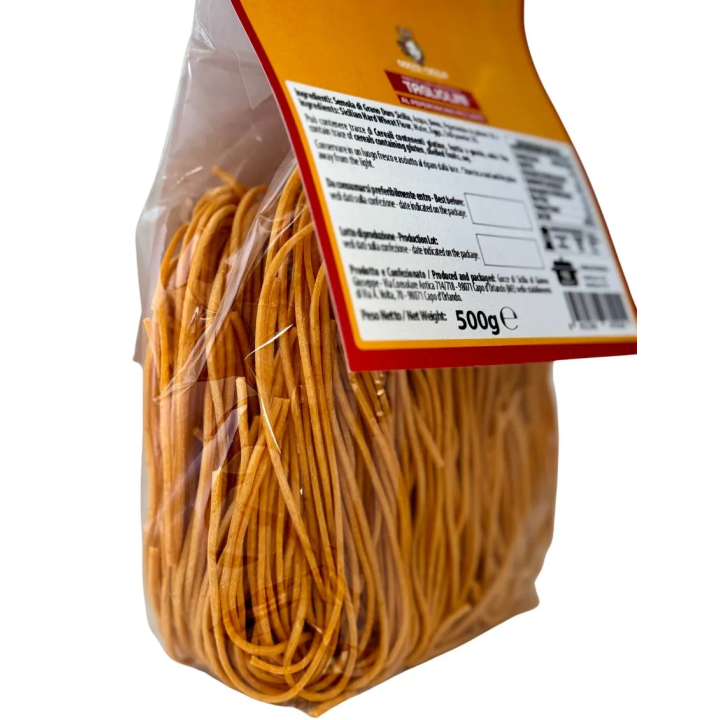 Handmade Chili Tagliolini - Sicilian pasta flavored with chili