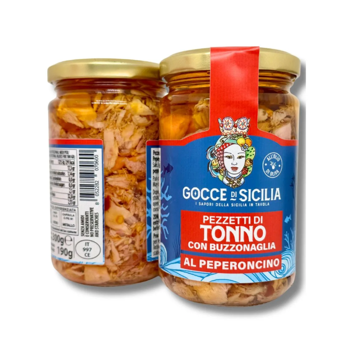 Small pieces of Tuna seasoned with chilli pepper