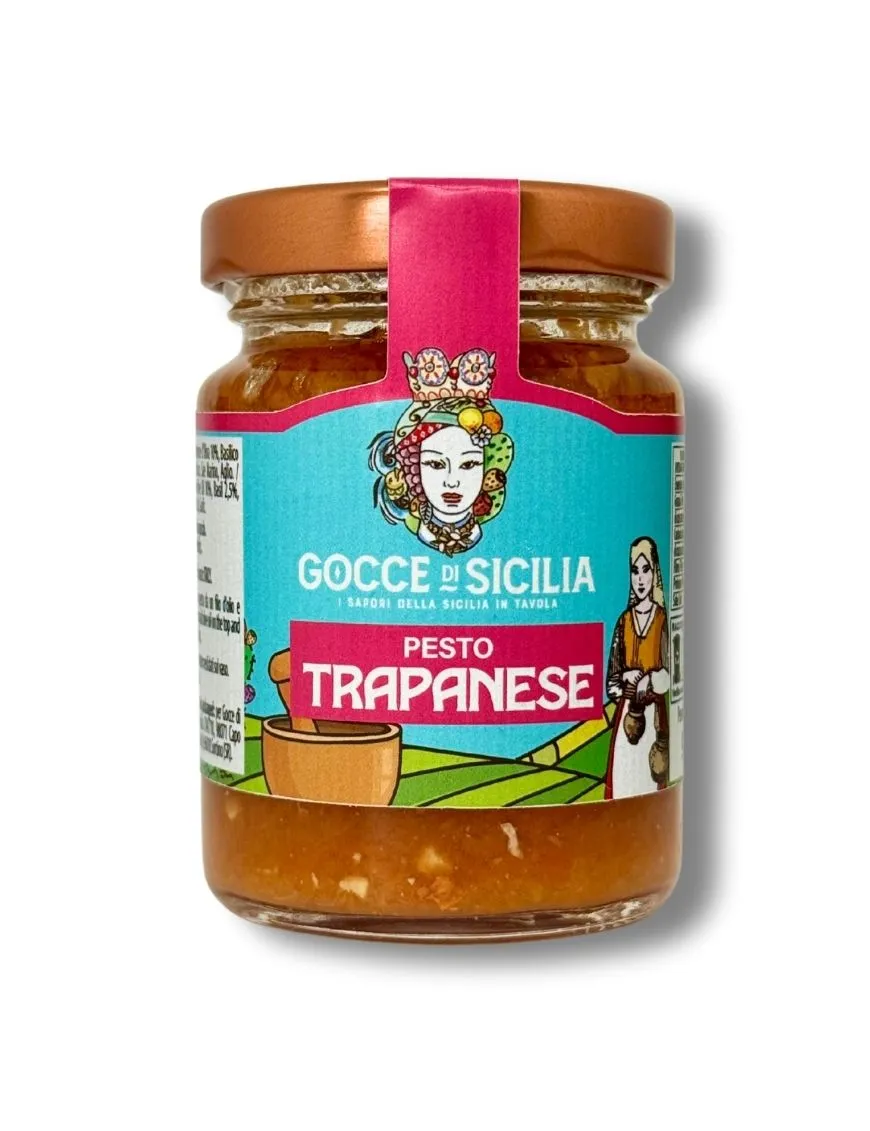 Pesto alla trapanese originale - Gocce di Sicilia 90 grammi