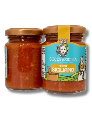 Sicilian pesto Gocce di Sicilia, 90 grams pot.