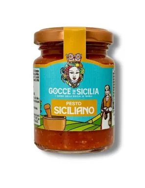 Sicilian pesto Gocce di Sicilia, 90 grams pot.