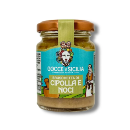 Bruschetta di cipolle e noci con aceto balsamico di Modena IGP