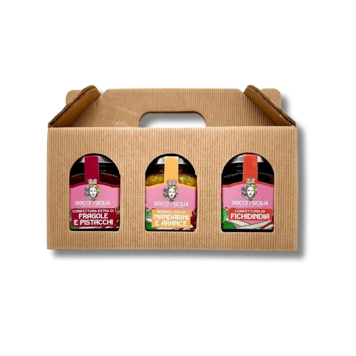 A very sweet gift with Sicilian jams and preserves