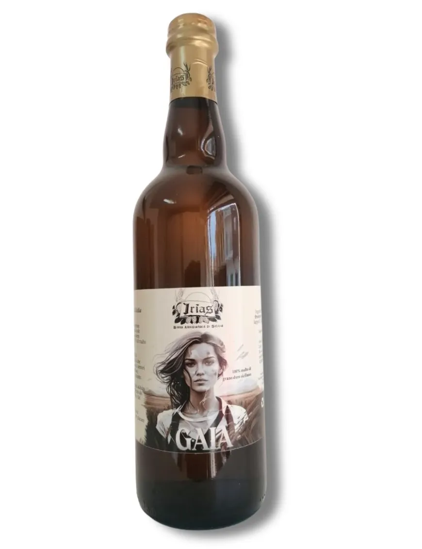 Sicilian craft beer Gaia from the Irias brewery Sicilian craft beer Gaia from the Irias brewery