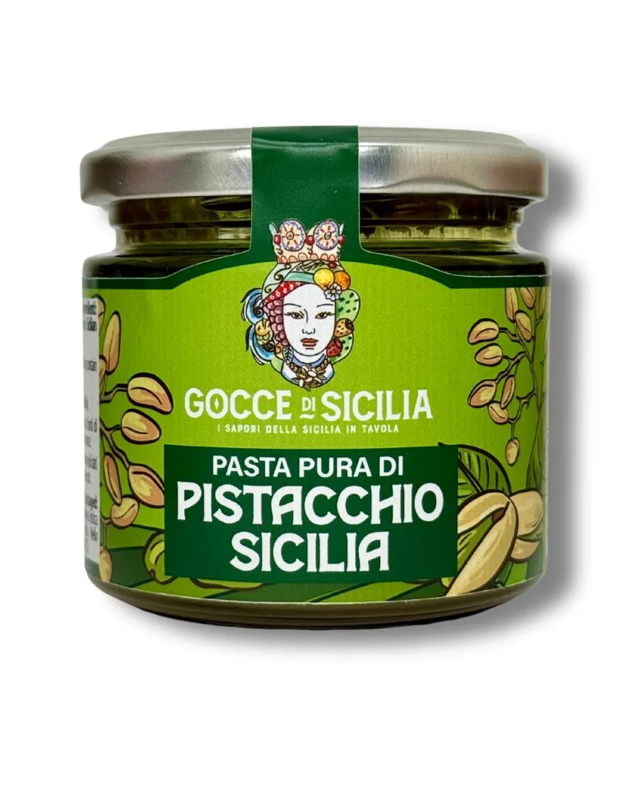 Pasta di Pistacchio pura SICILIA da 190 g. Semilavorato per gelati. Pasta di Pistacchio pura SICILIA da 190 g. Semilavorato per gelati.